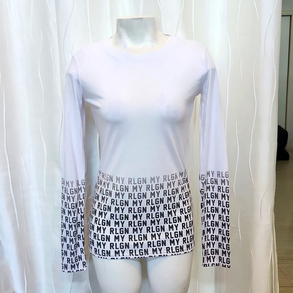 True Religion White Long Sleeve Top
